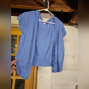 Blue Women's Sweater Cardigan Size Large